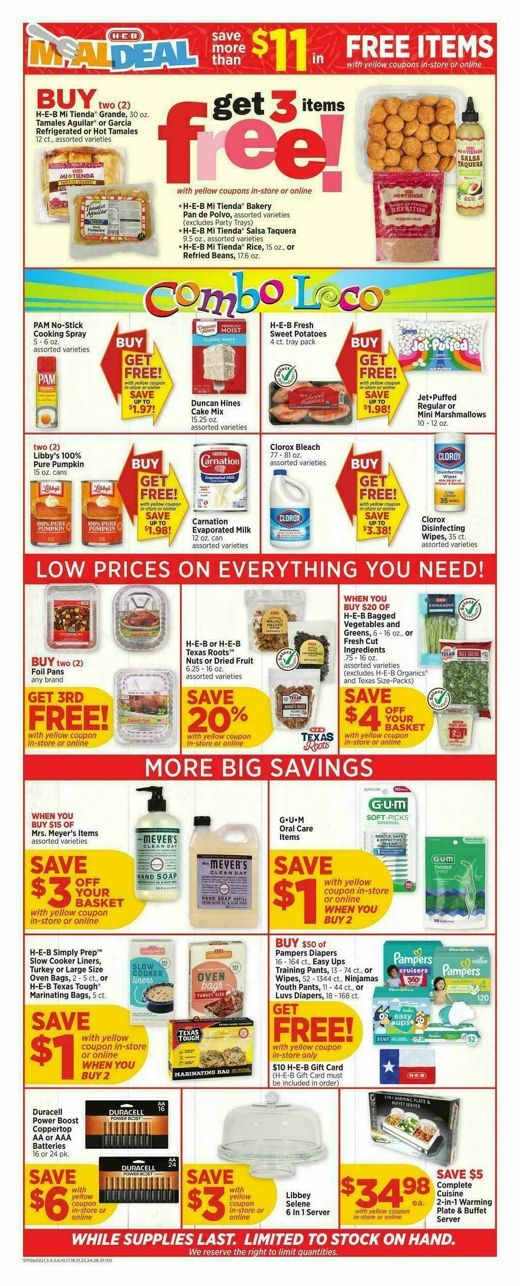 H-E-B Weekly Ad from November 12