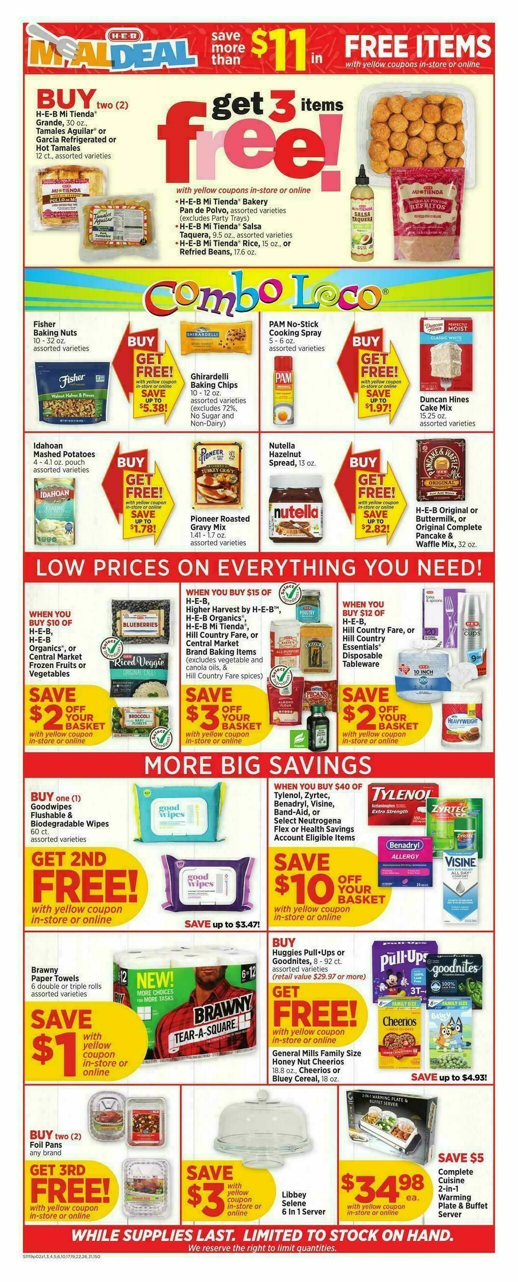 H-E-B Weekly Ad from November 19