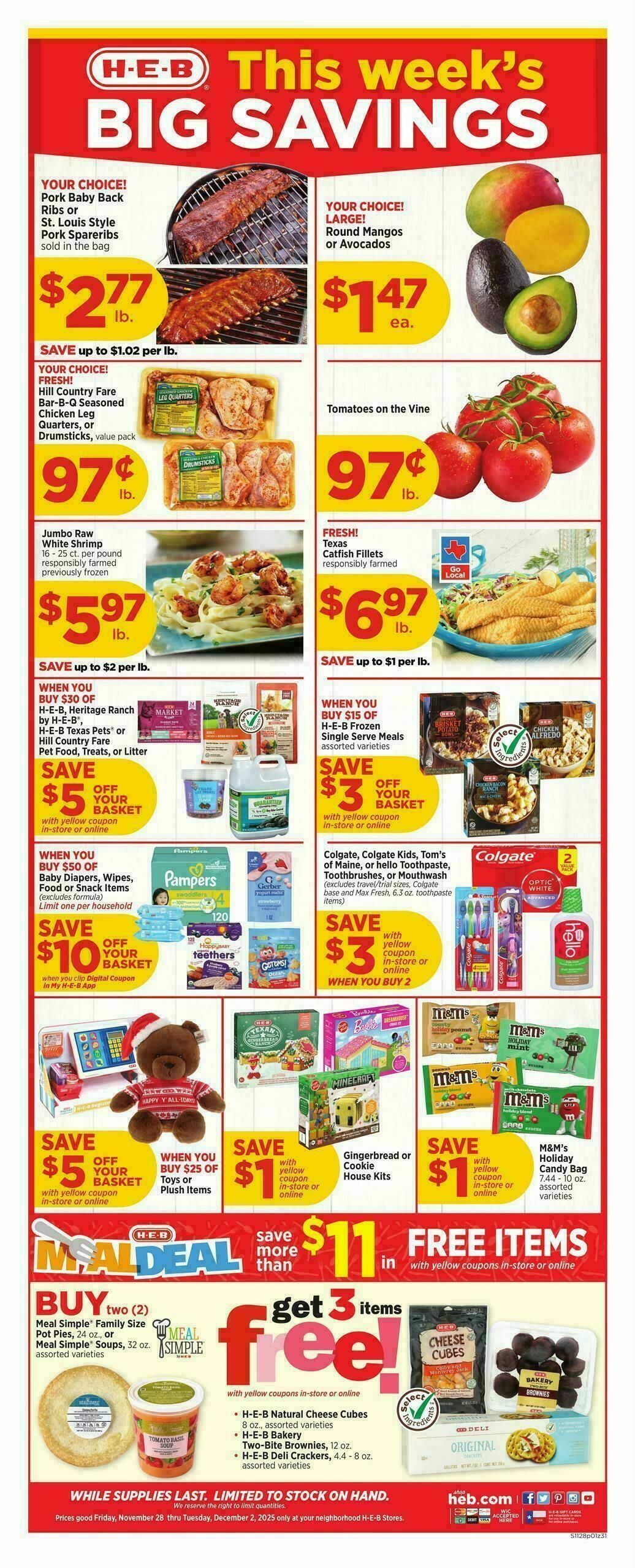 H-E-B Weekly Ad from November 28