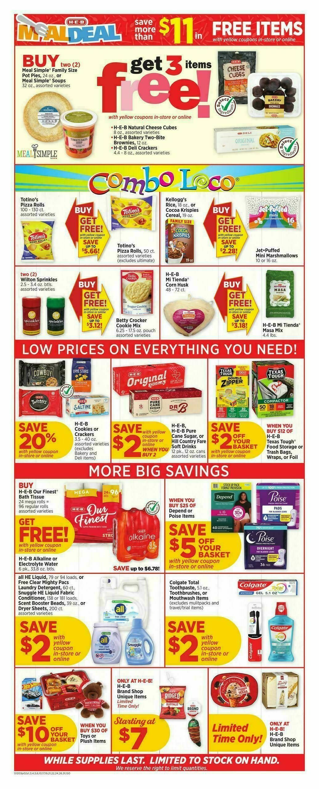 H-E-B Weekly Ad from December 3