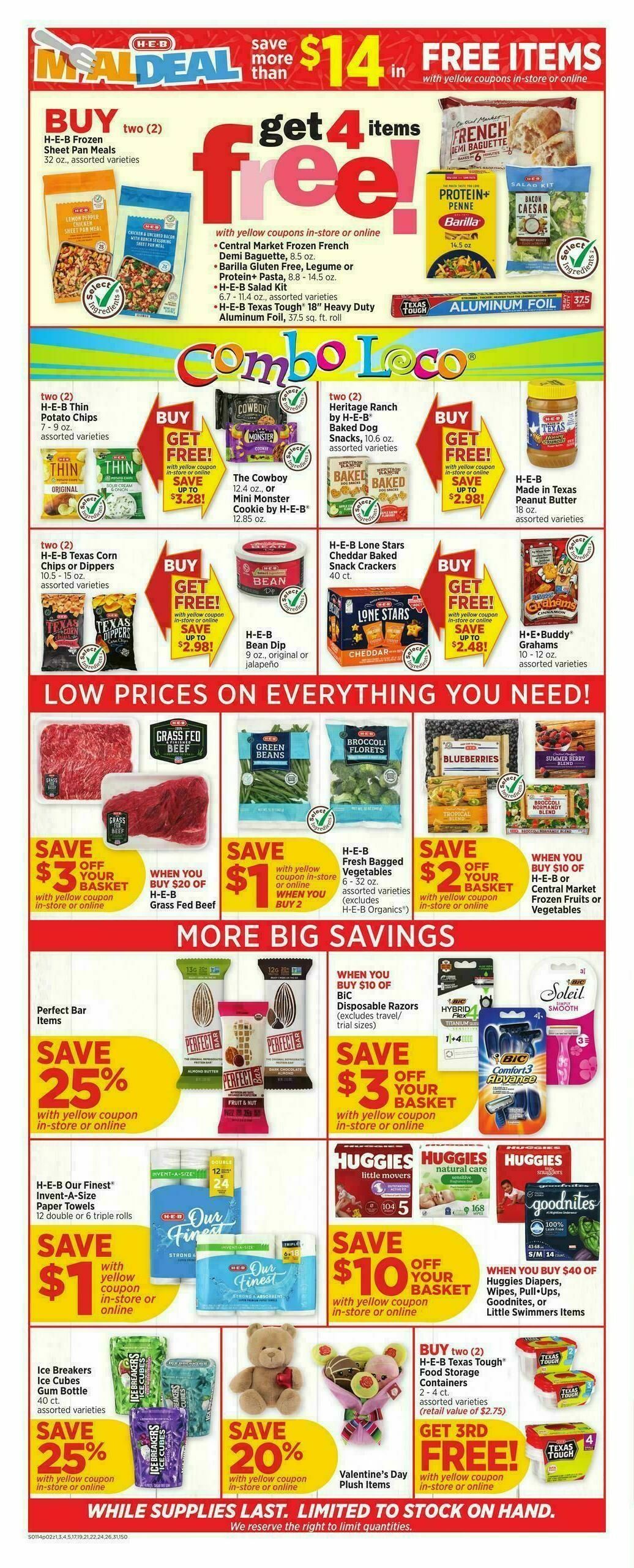 H-E-B Weekly Ad from January 14