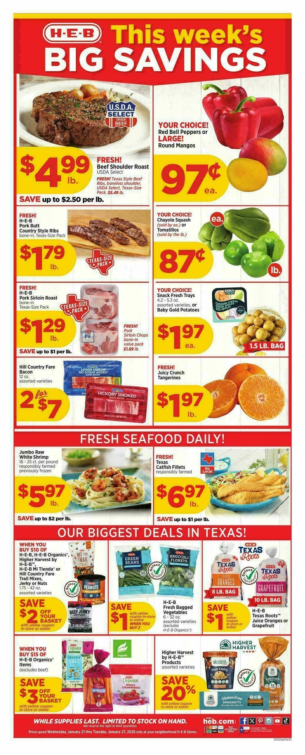 H-E-B Weekly Ad from January 21