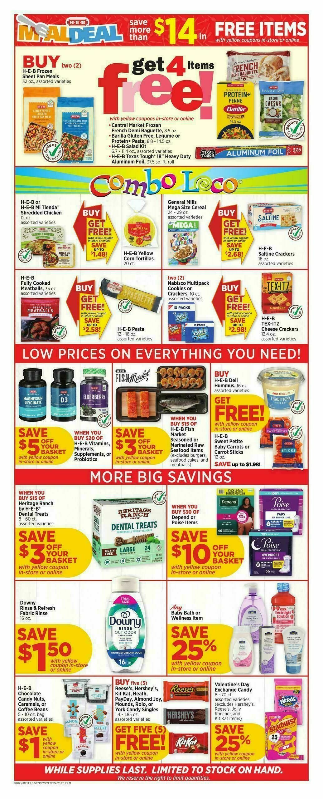 H-E-B Weekly Ad from January 21