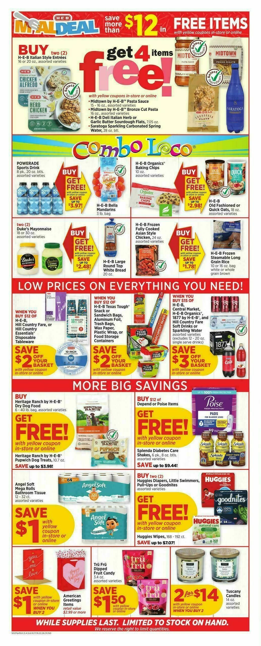 H-E-B Weekly Ad from February 11