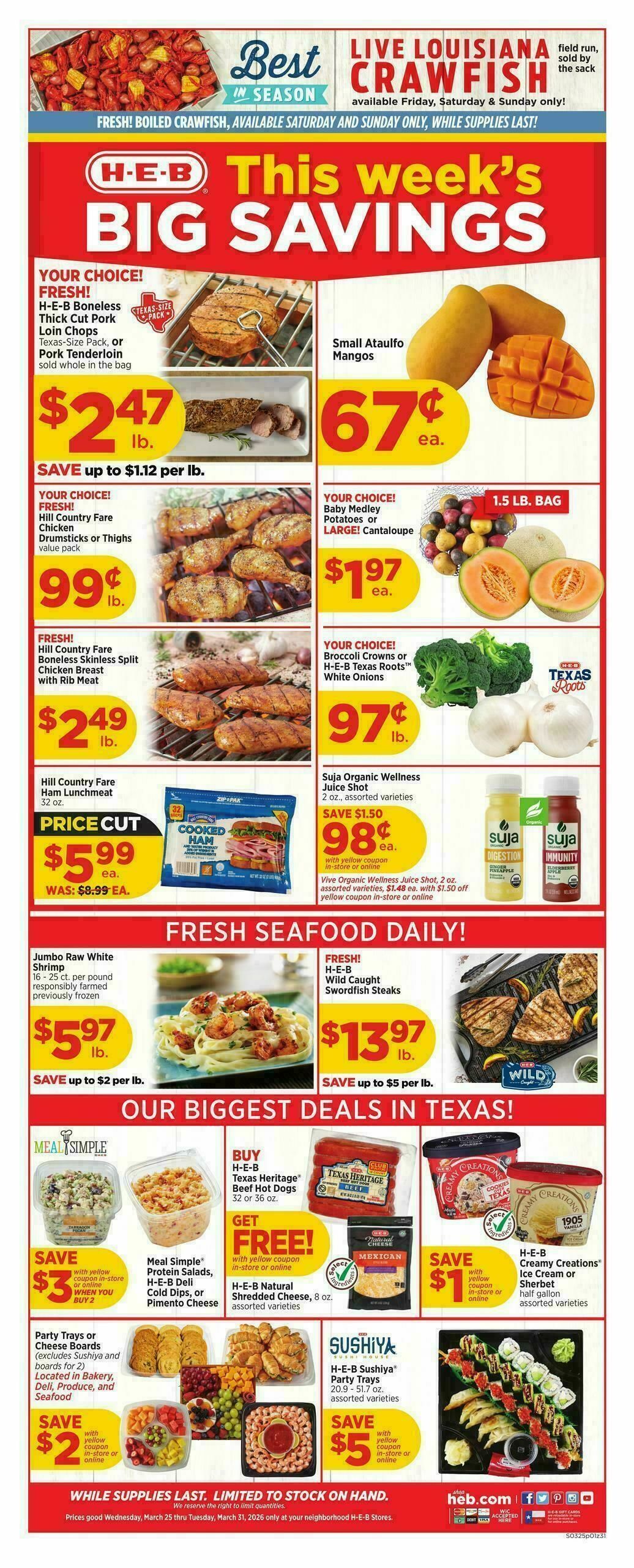 H-E-B Weekly Ad from March 25