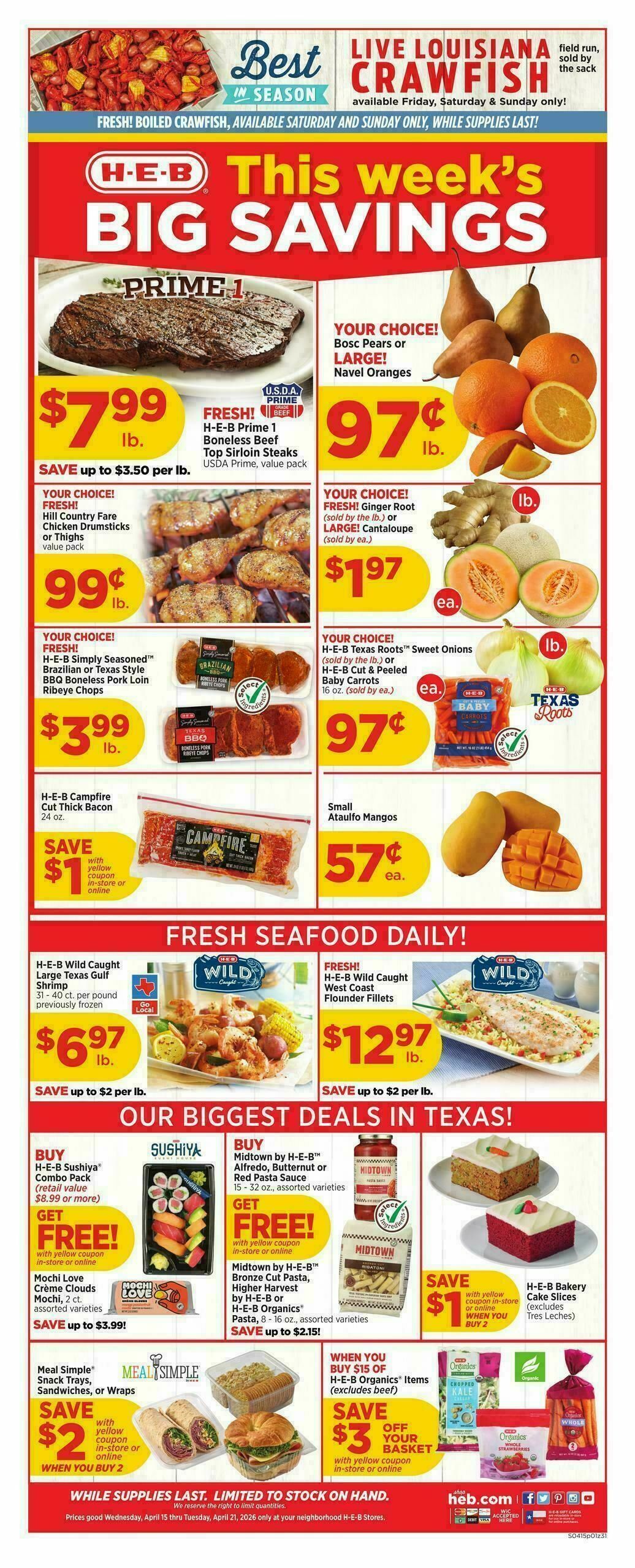 H-E-B Weekly Ad from April 15