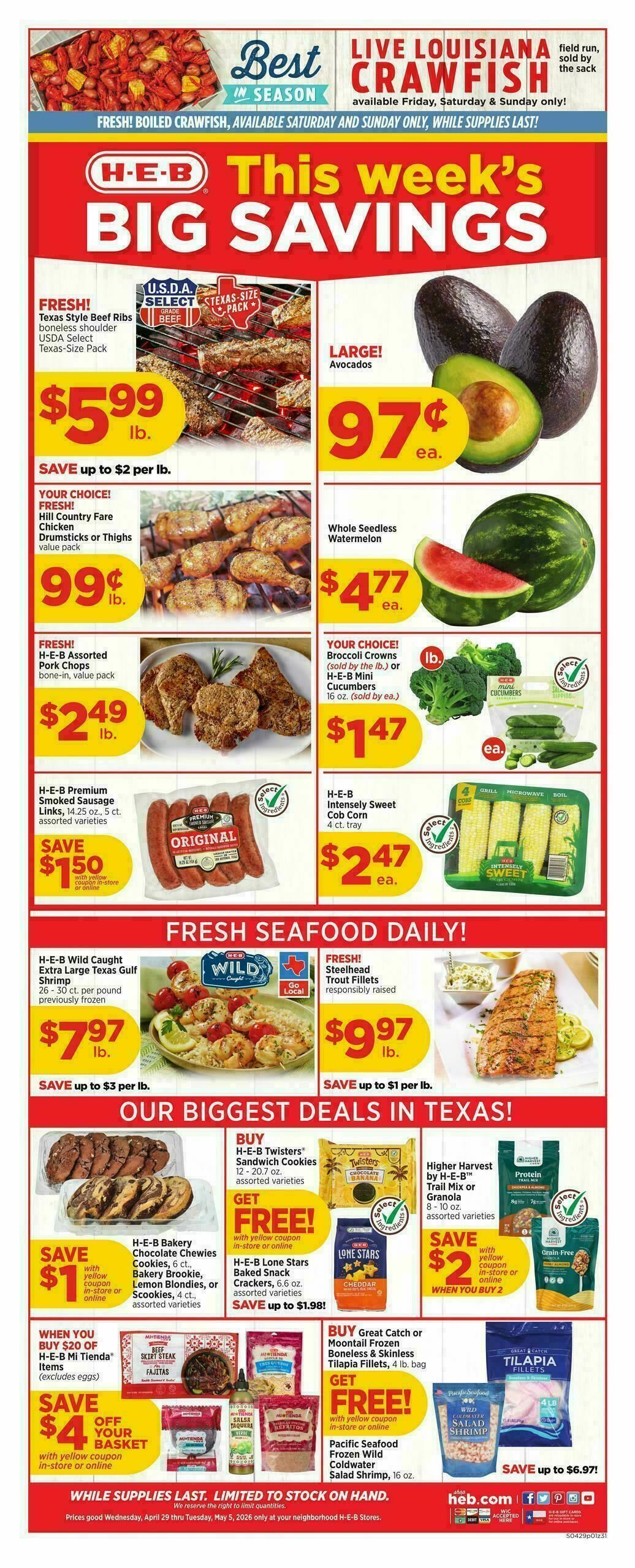 H-E-B Weekly Ad from April 29
