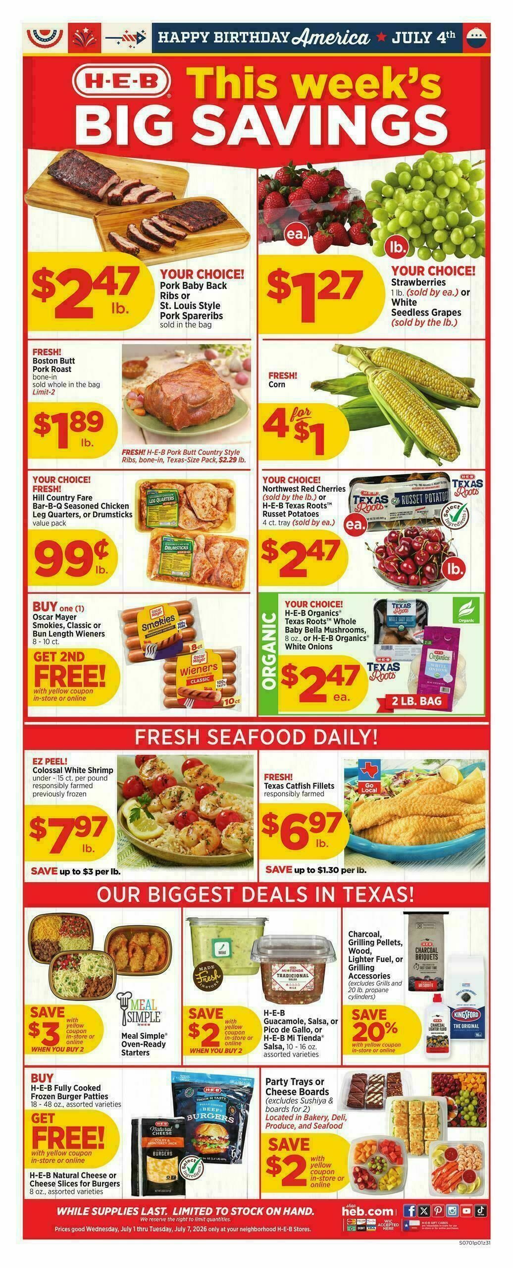 H-E-B Weekly Ad from July 1