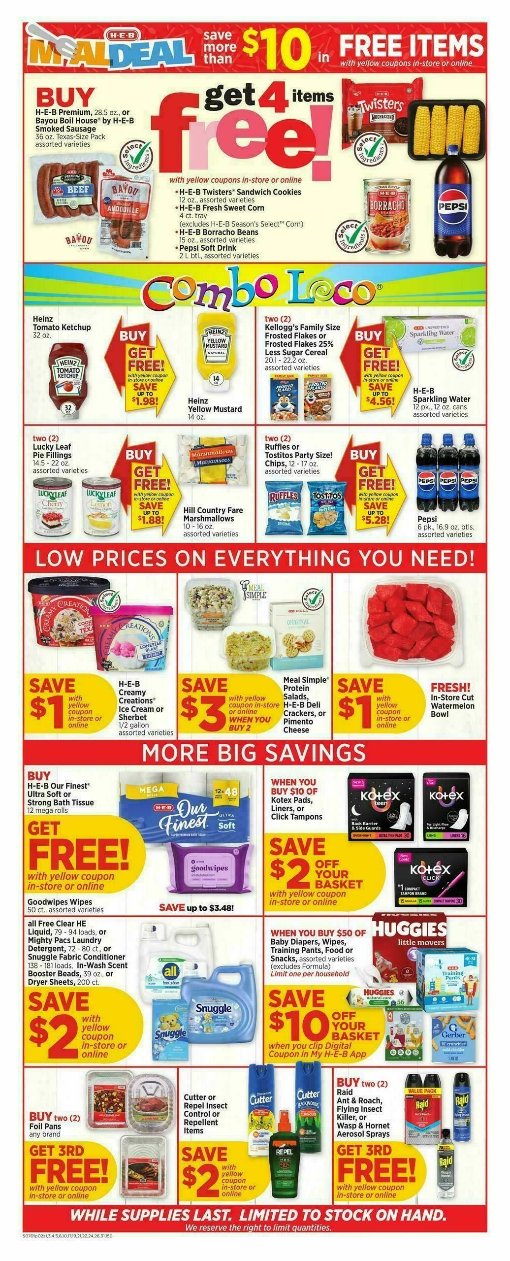 H-E-B Weekly Ad from July 1