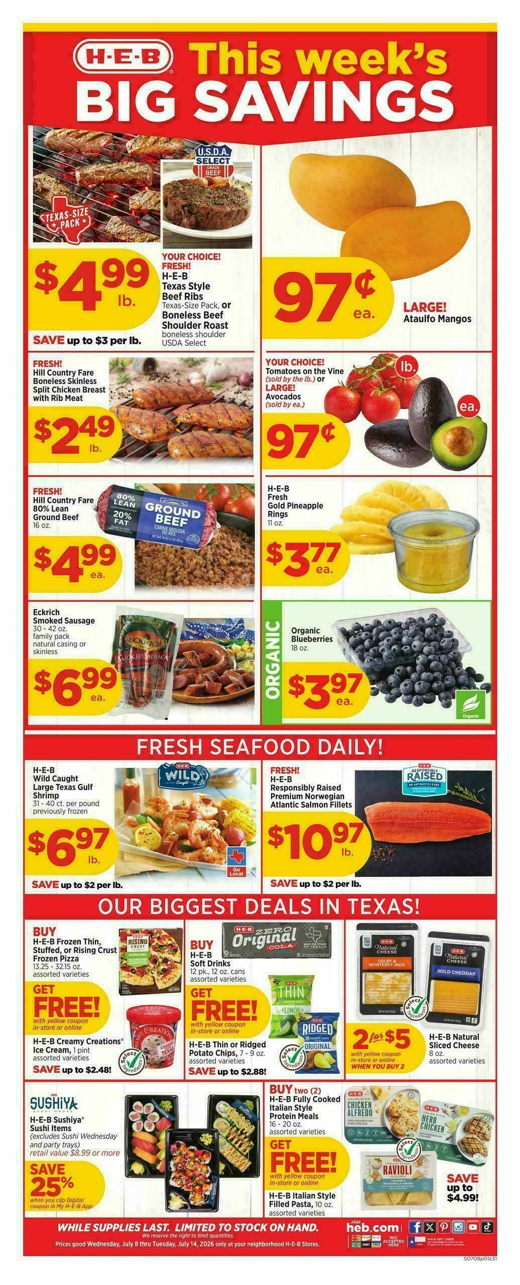 H-E-B Weekly Ad from July 8