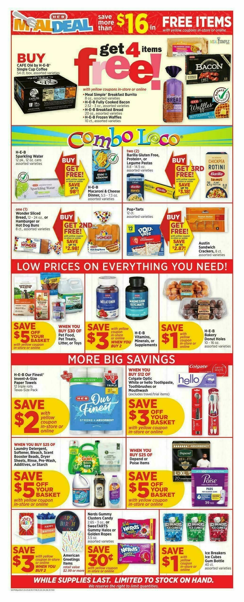 H-E-B Weekly Ad from July 8