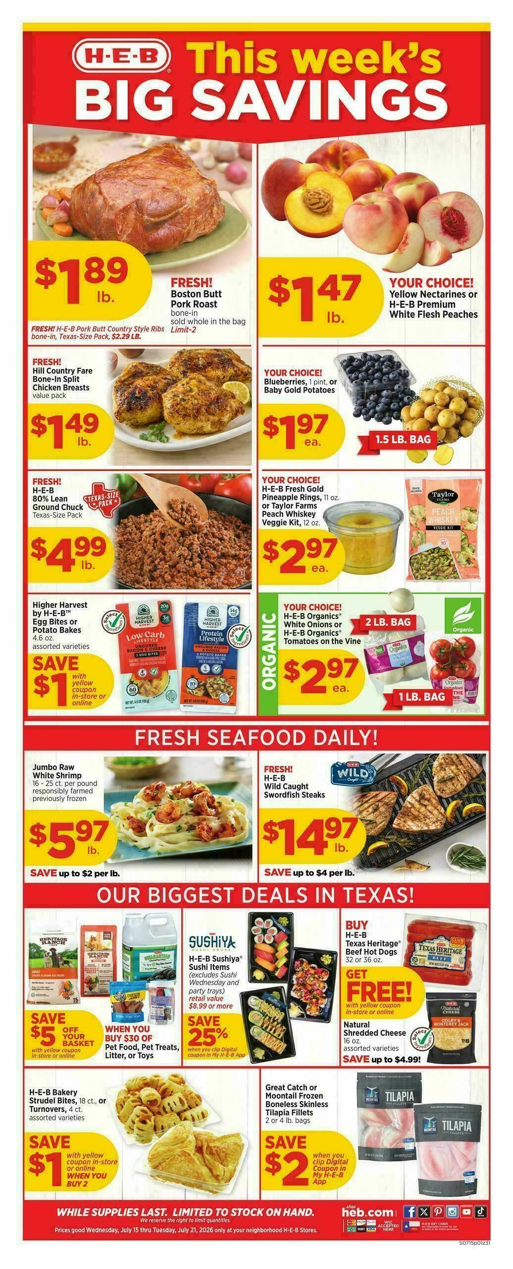 H-E-B Weekly Ad from July 15