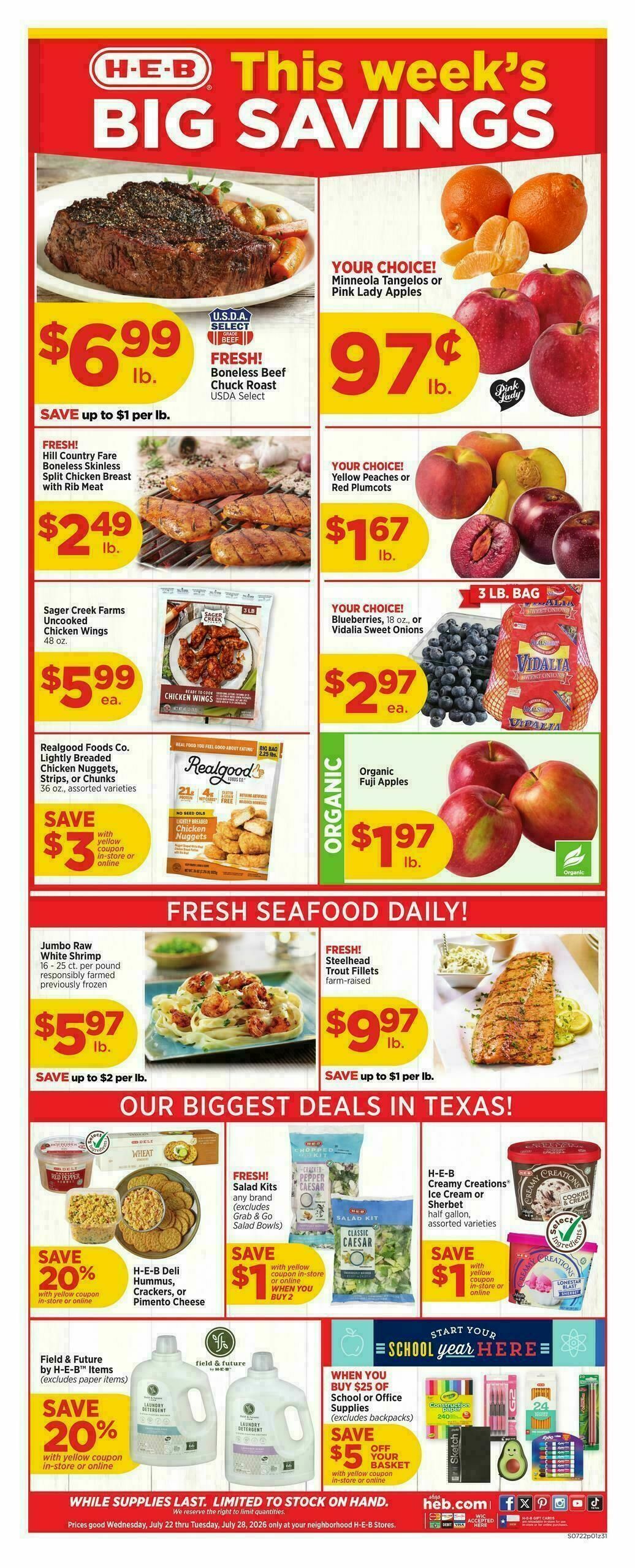 H-E-B Weekly Ad from July 22