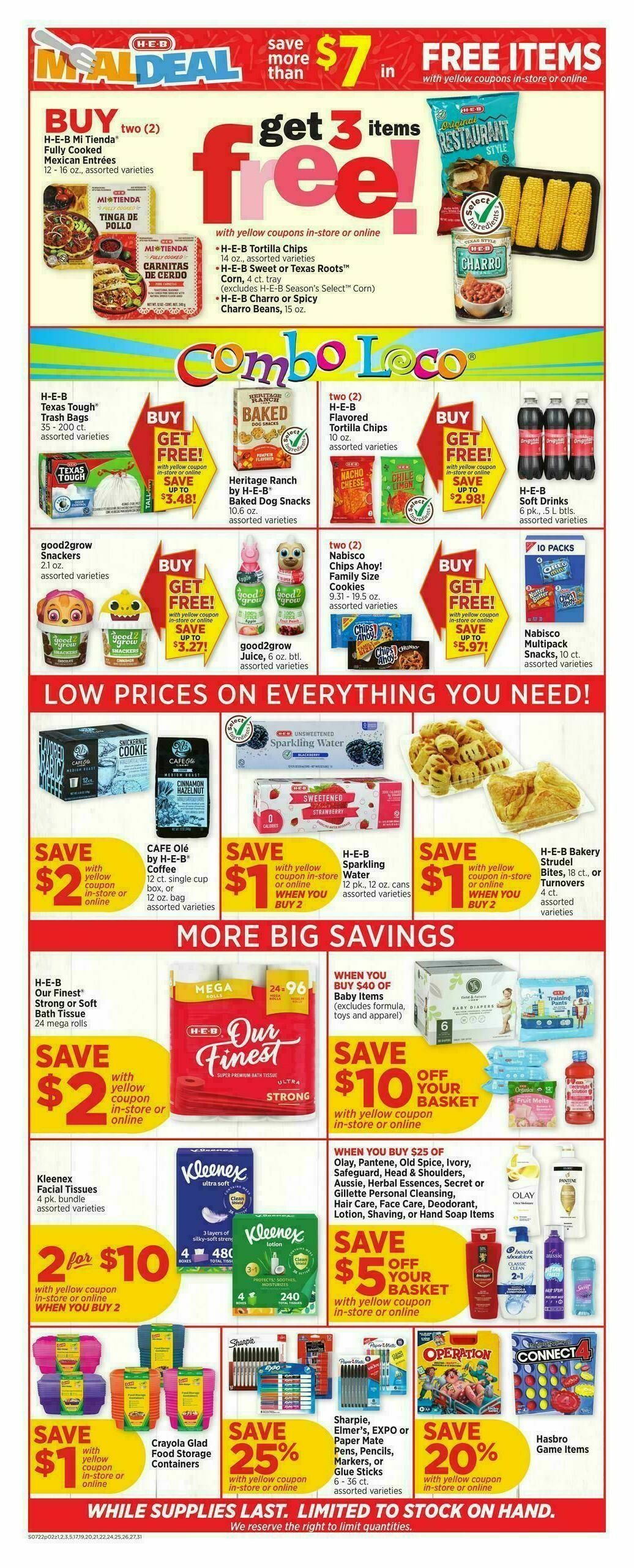 H-E-B Weekly Ad from July 22
