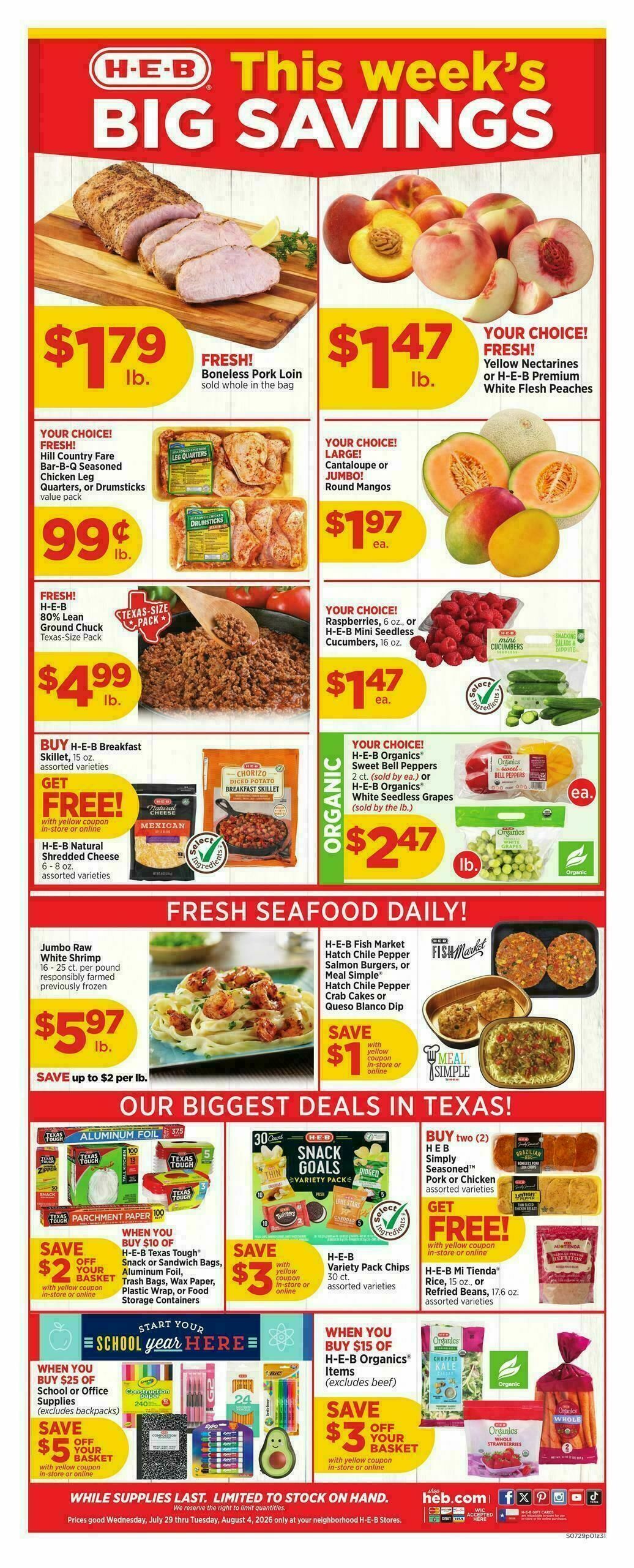 H-E-B Weekly Ad from July 29