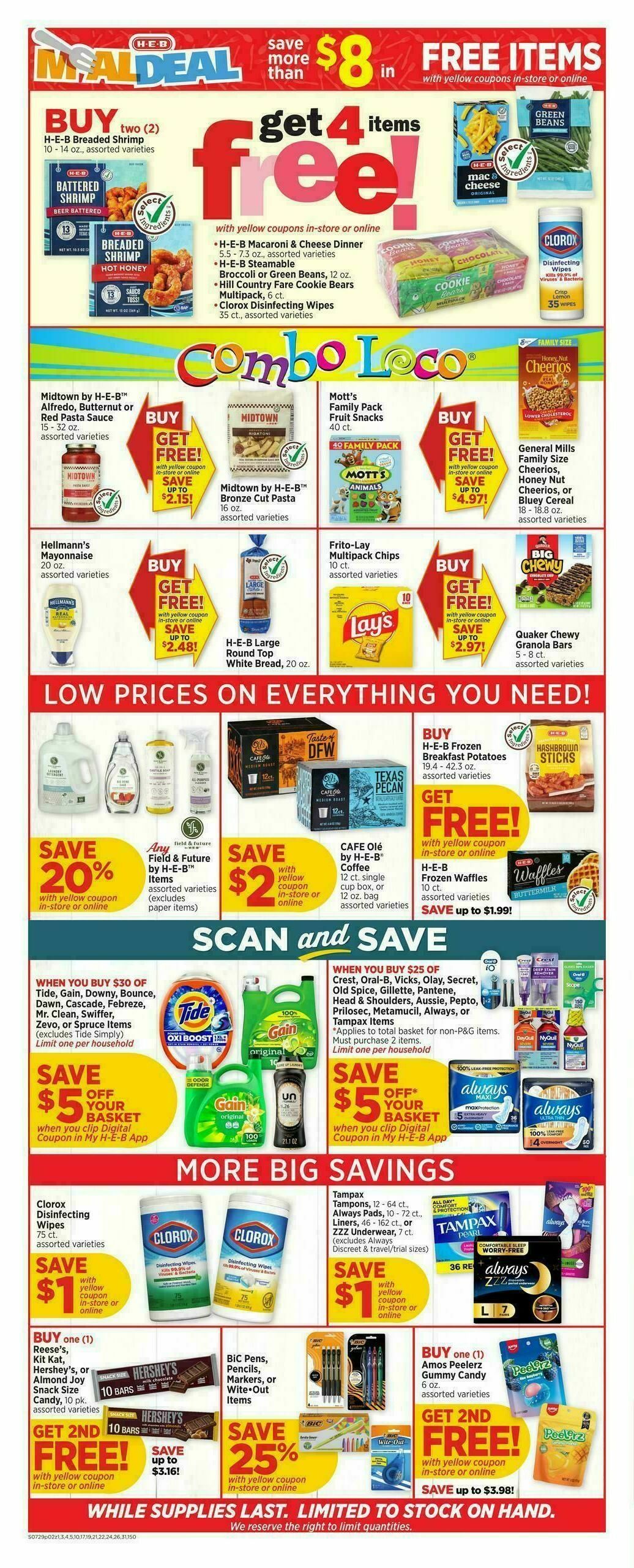 H-E-B Weekly Ad from July 29