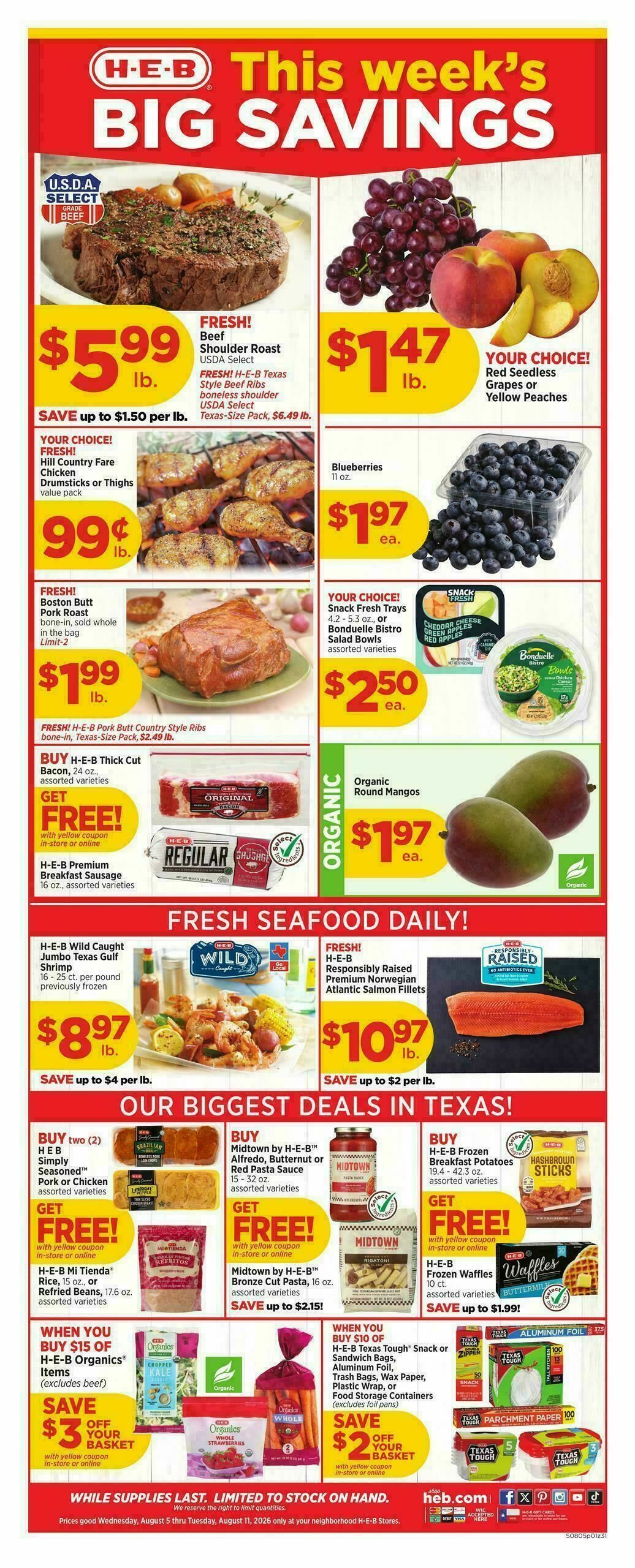 H-E-B Weekly Ad from August 5