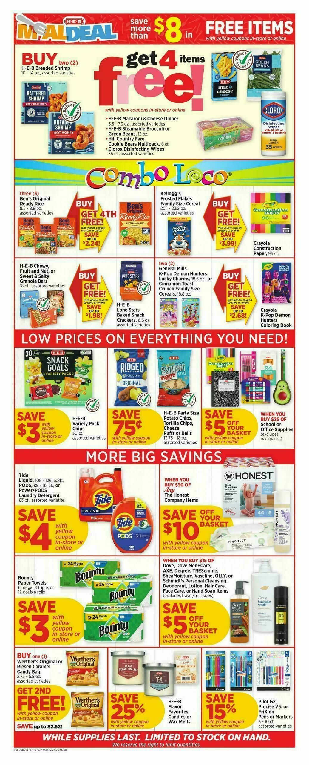 H-E-B Weekly Ad from August 5