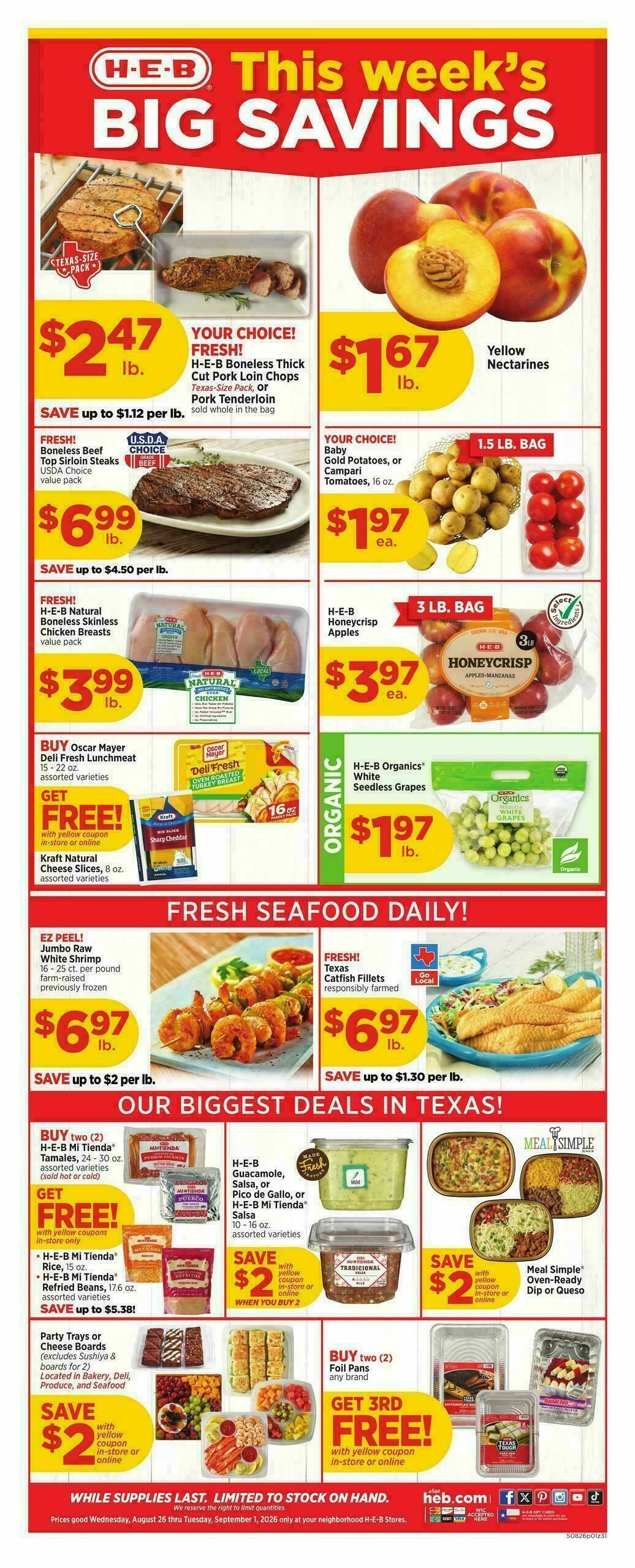 H-E-B Weekly Ad from August 26