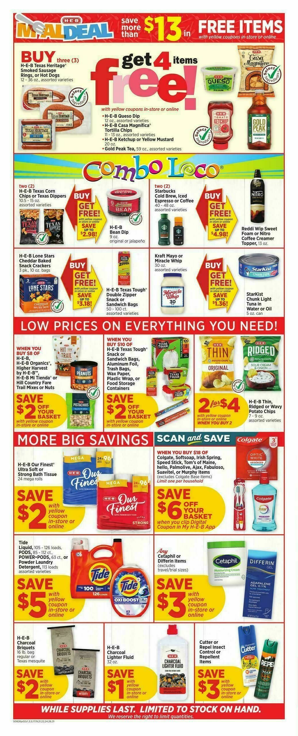 H-E-B Weekly Ad from August 26