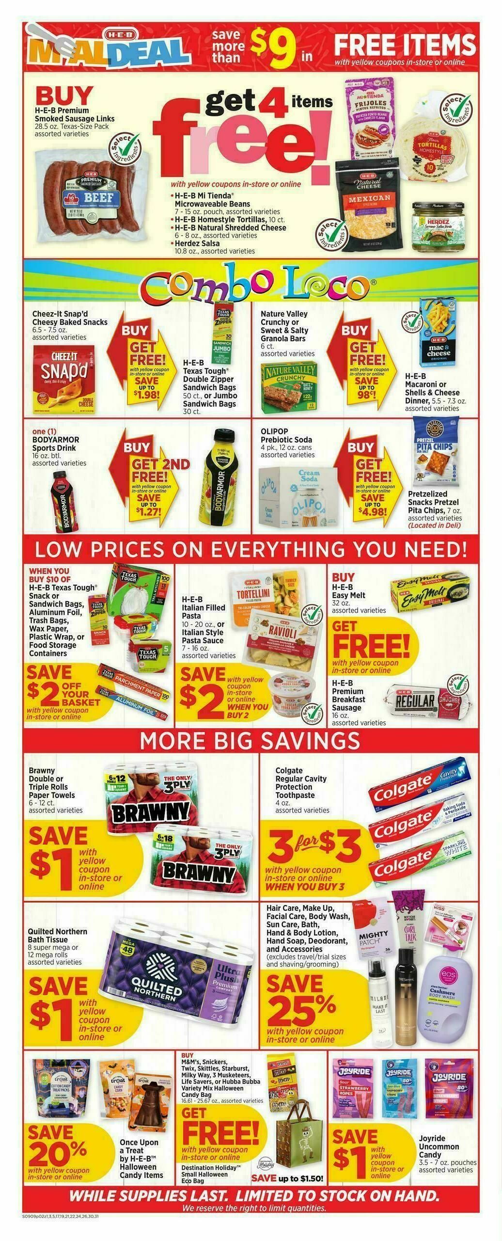 H-E-B Weekly Ad from September 9