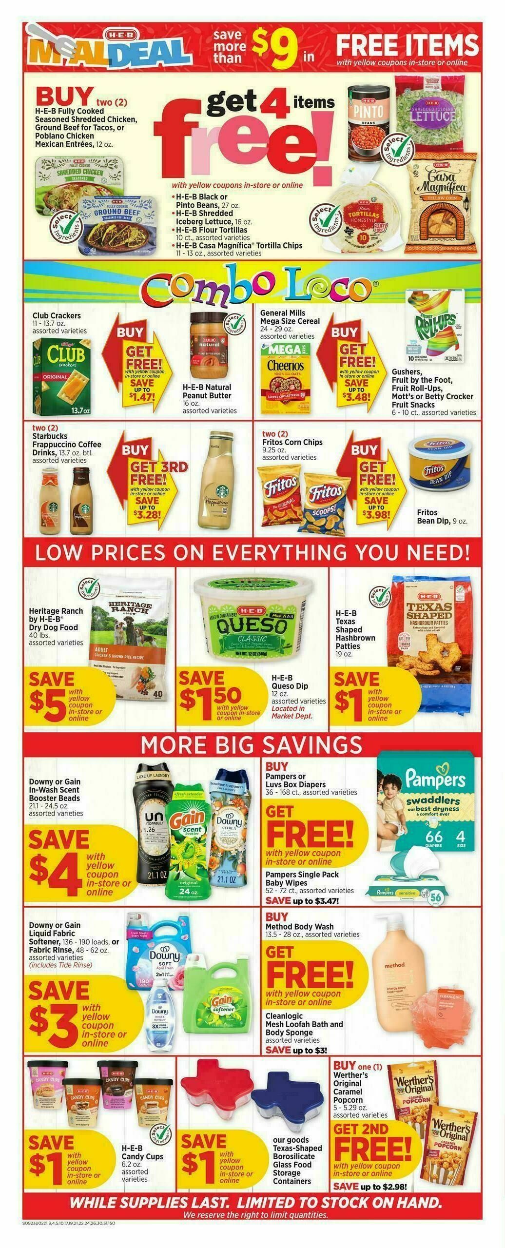 H-E-B Weekly Ad from September 23