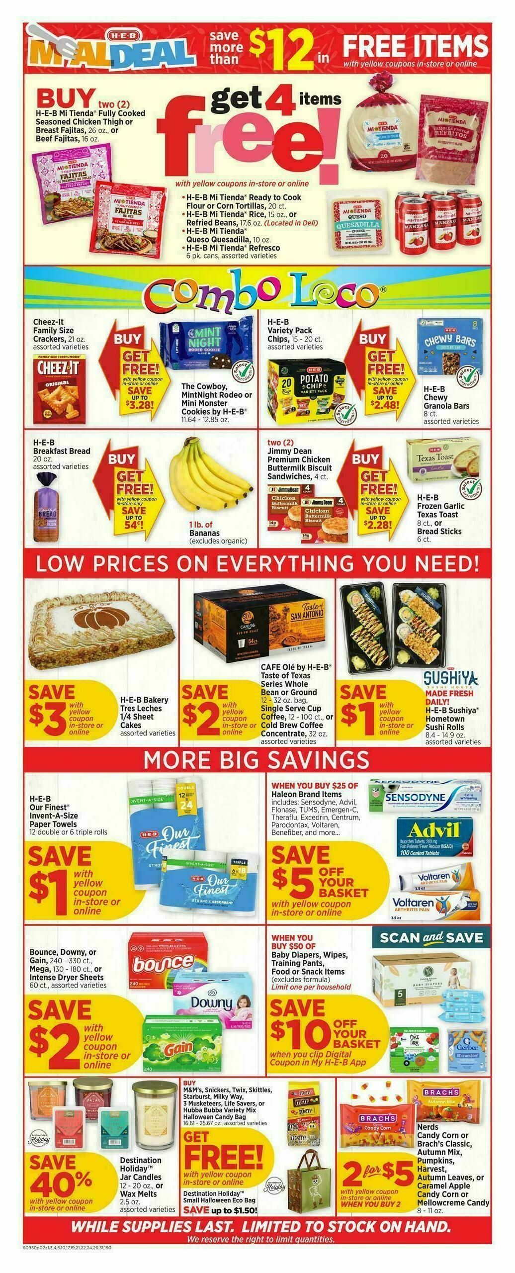 H-E-B Weekly Ad from September 30