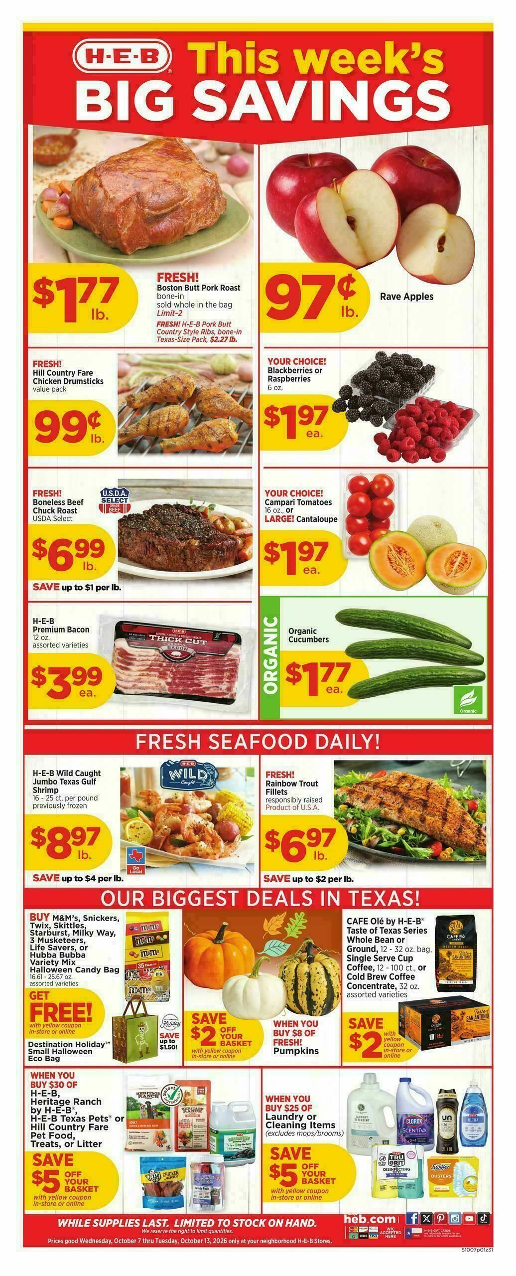 H-E-B Weekly Ad from October 7
