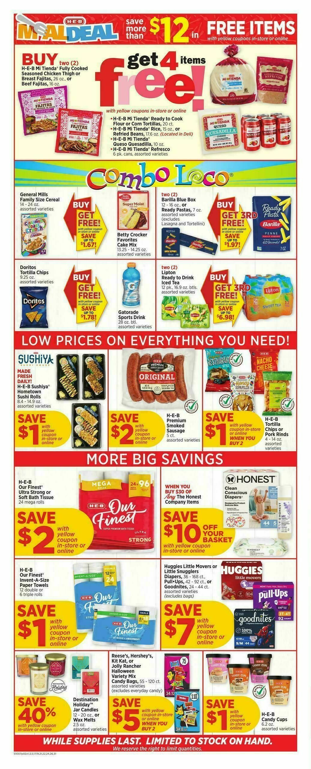 H-E-B Weekly Ad from October 7