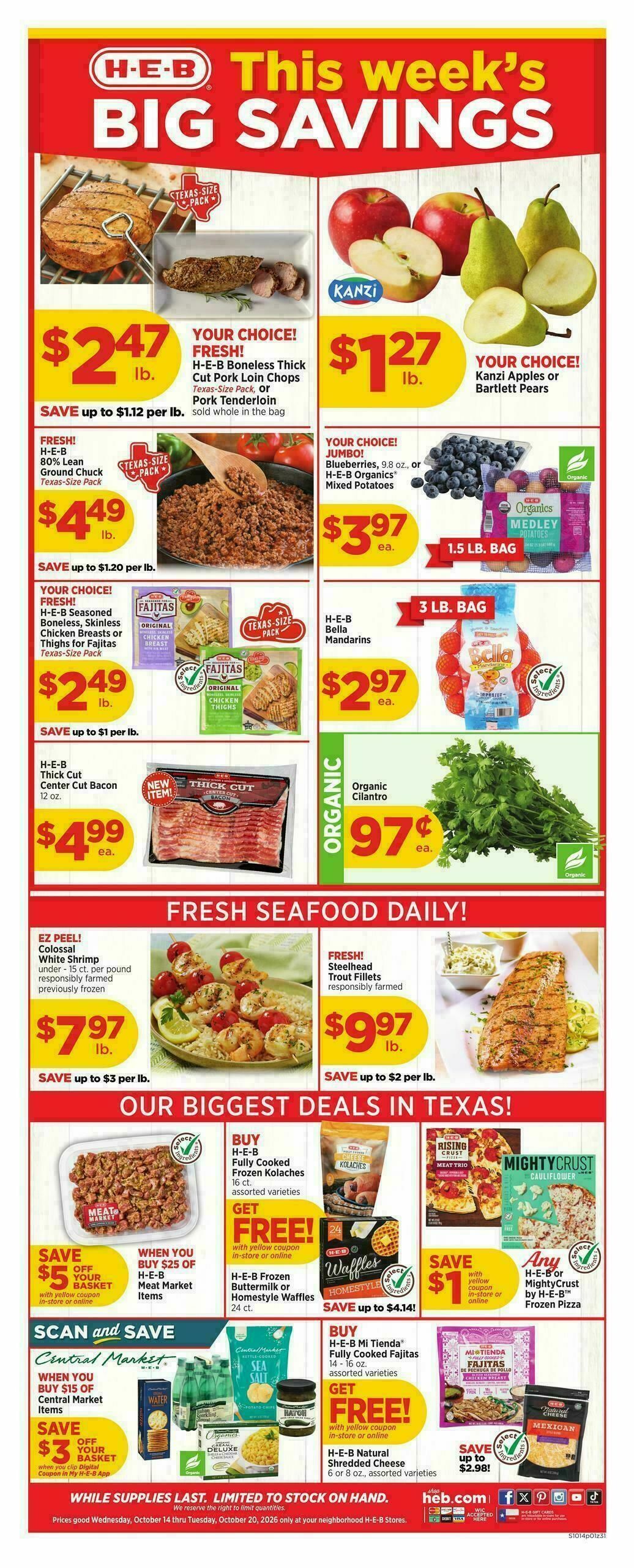 H-E-B Weekly Ad from October 14