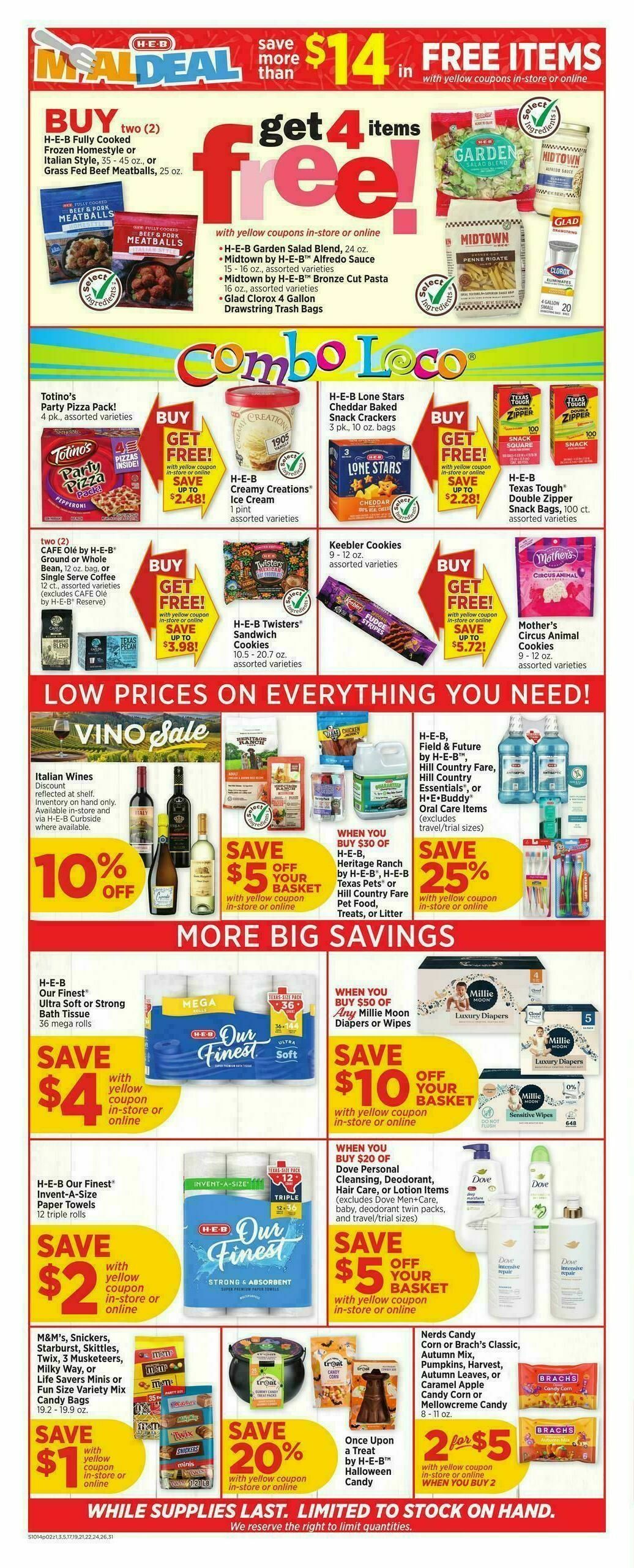 H-E-B Weekly Ad from October 14
