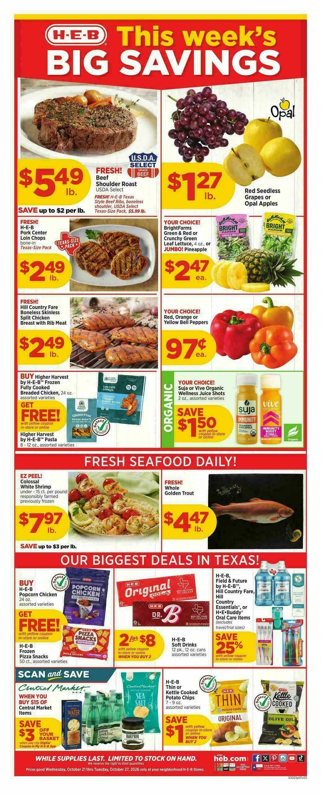H-E-B Weekly Ad from October 21