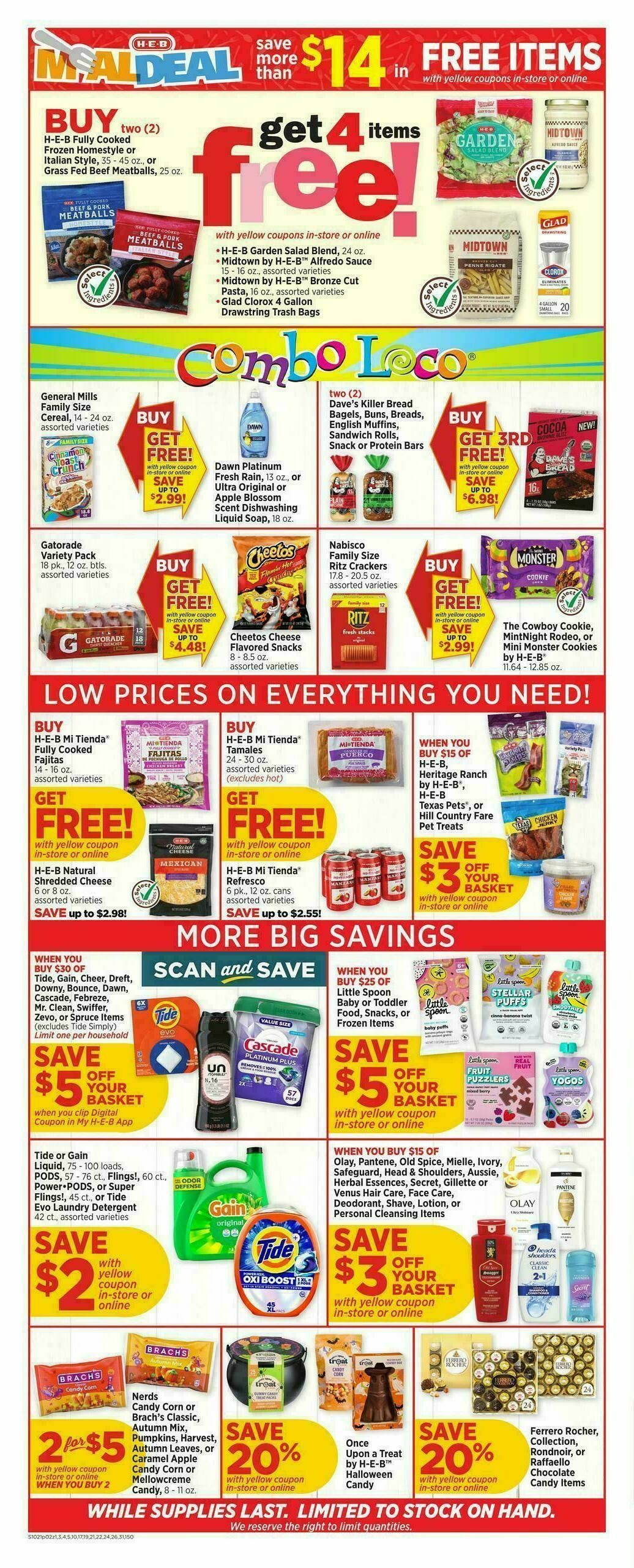 H-E-B Weekly Ad from October 21