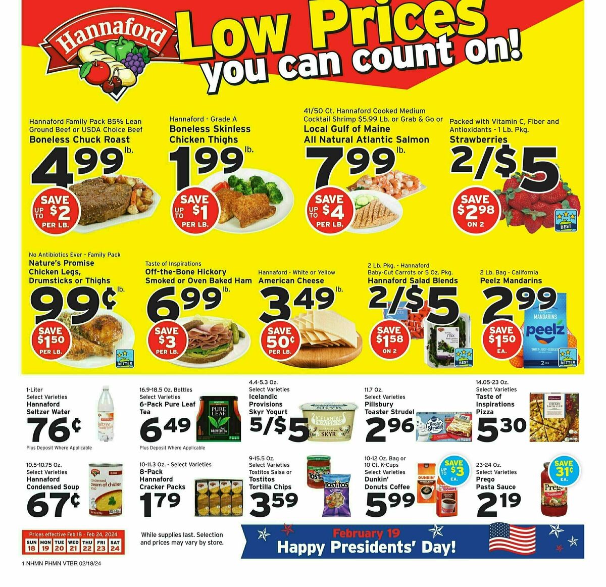 Hannaford Weekly Ad from February 18