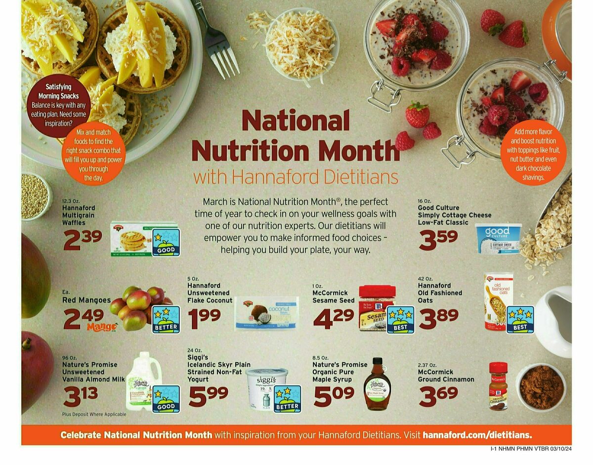 Hannaford Weekly Ad from March 10