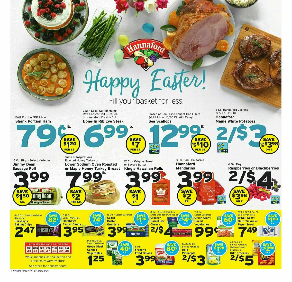 Hannaford Weekly Ad from March 24