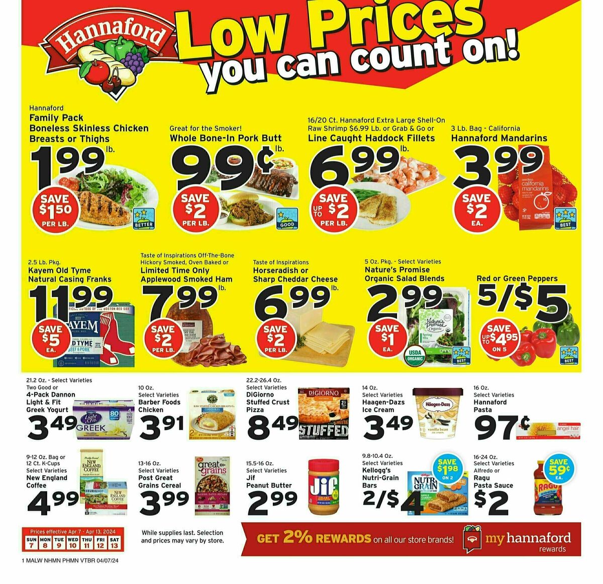 Hannaford Weekly Ad from April 7