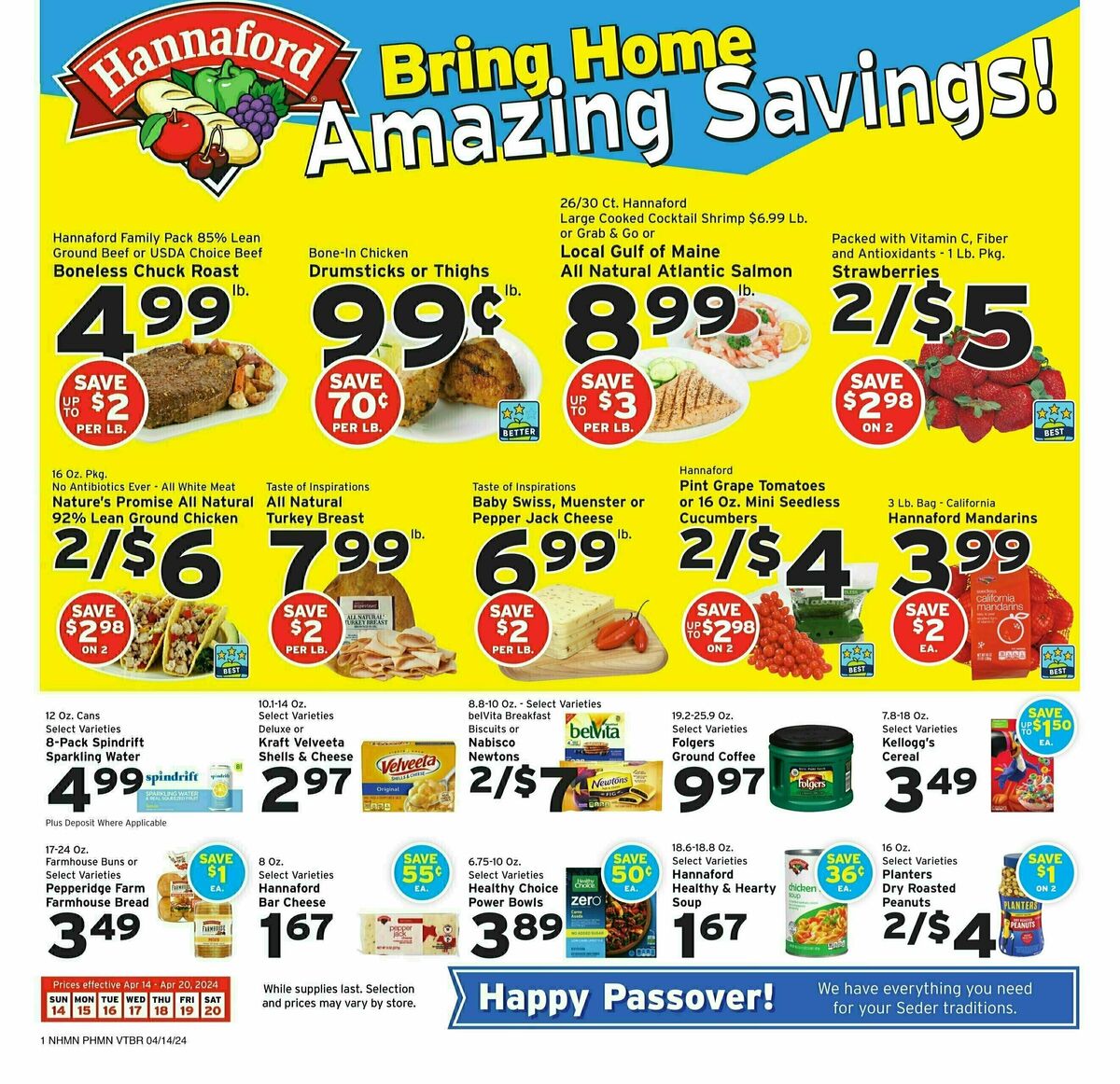 Hannaford Weekly Ad from April 14