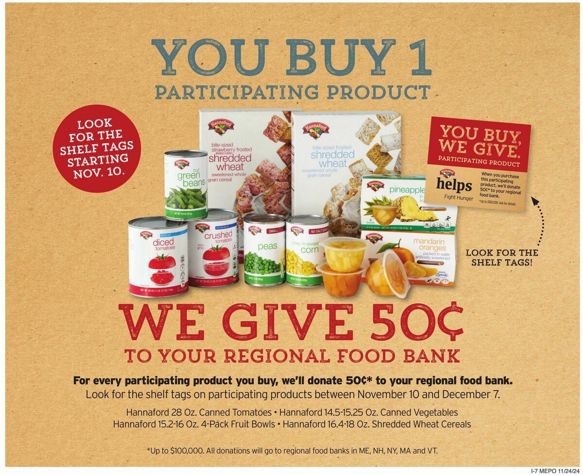 Hannaford Weekly Ad from November 24