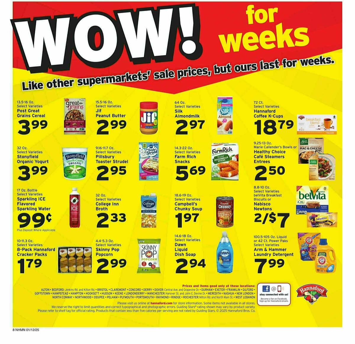 Hannaford Weekly Ad from January 12