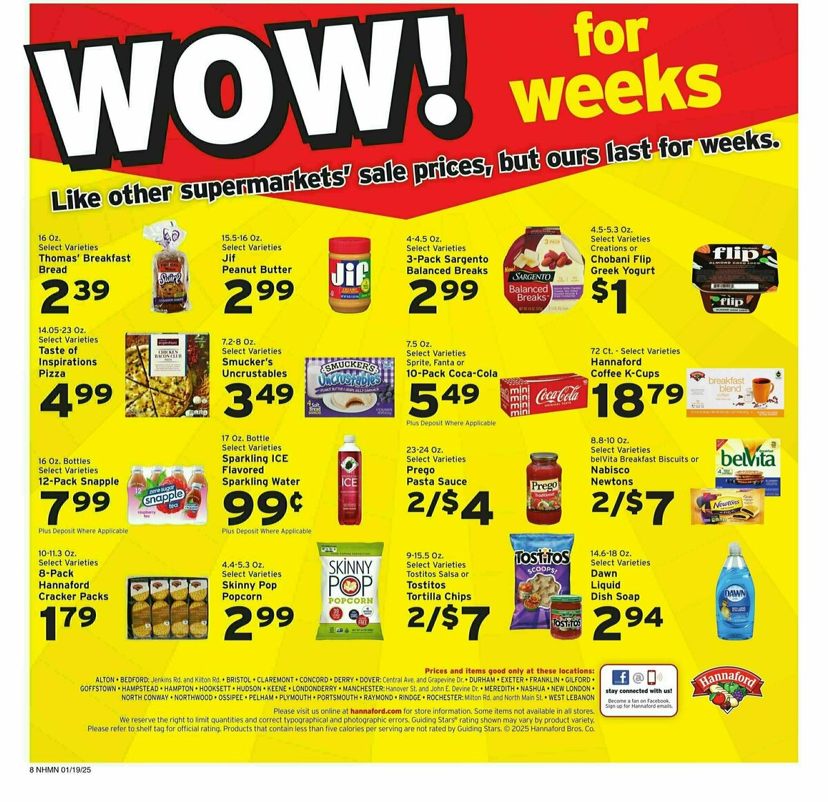 Hannaford Weekly Ad from January 19