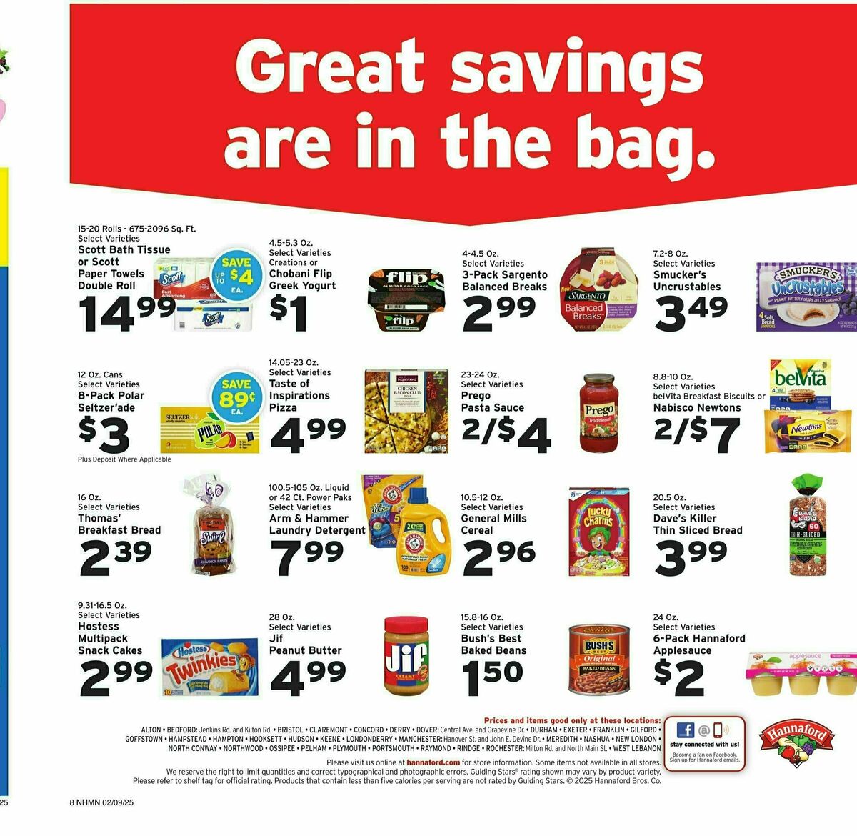Hannaford Weekly Ad from February 9