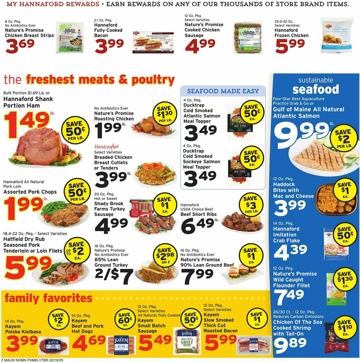 Hannaford Weekly Ad from February 16