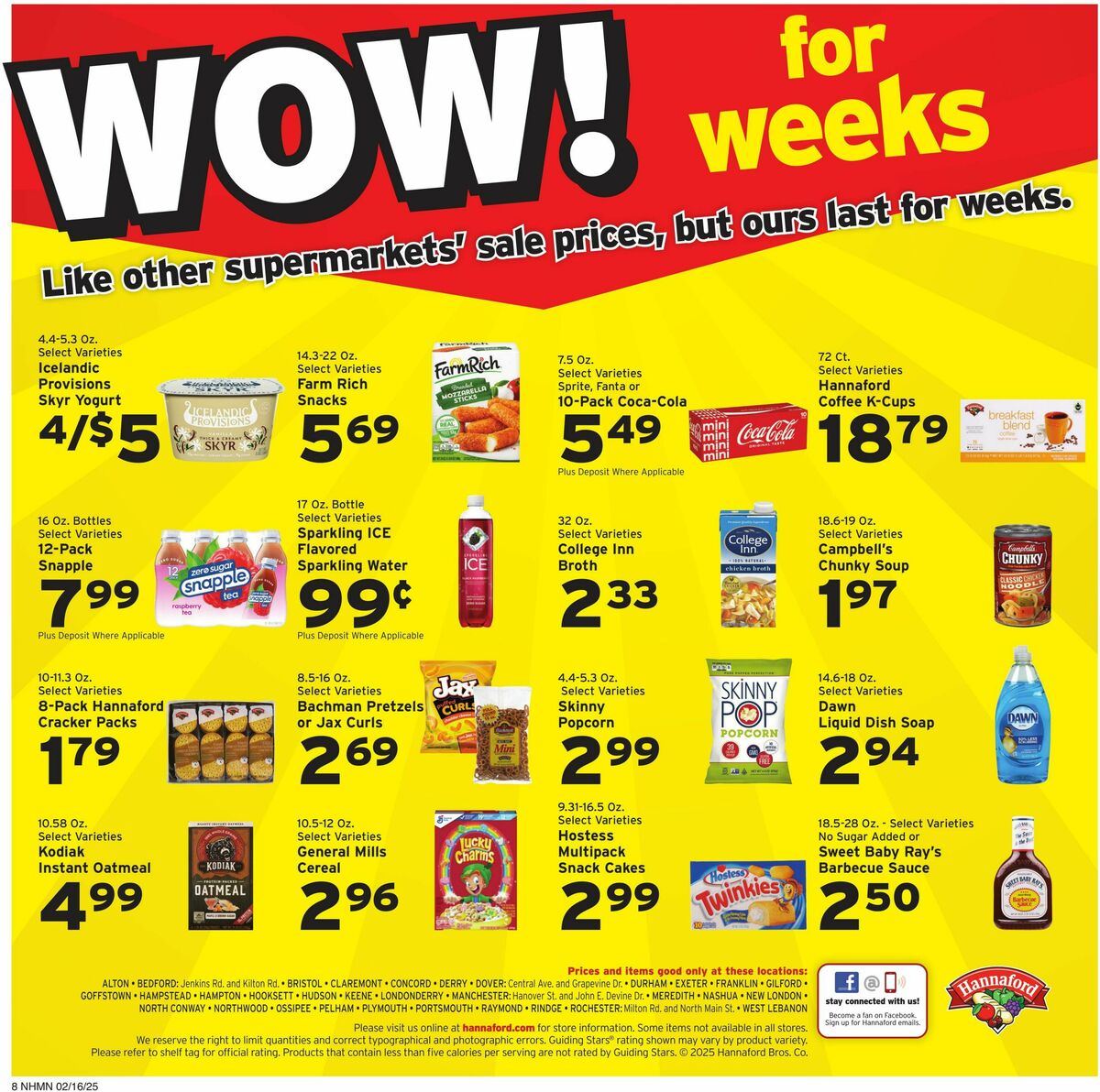 Hannaford Weekly Ad from February 16