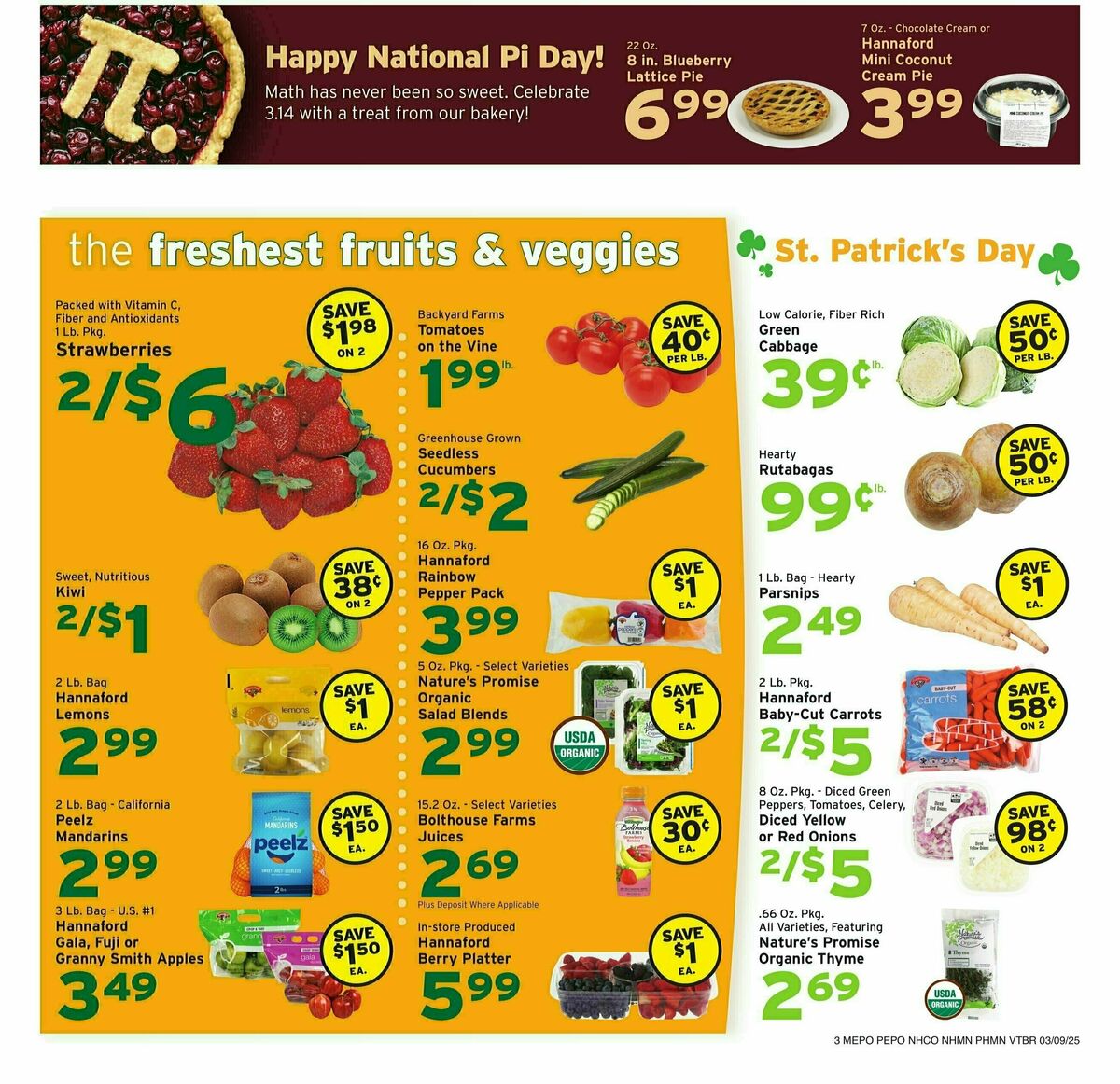 Hannaford Weekly Ad from March 9