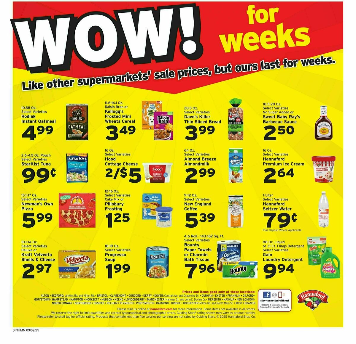 Hannaford Weekly Ad from March 9