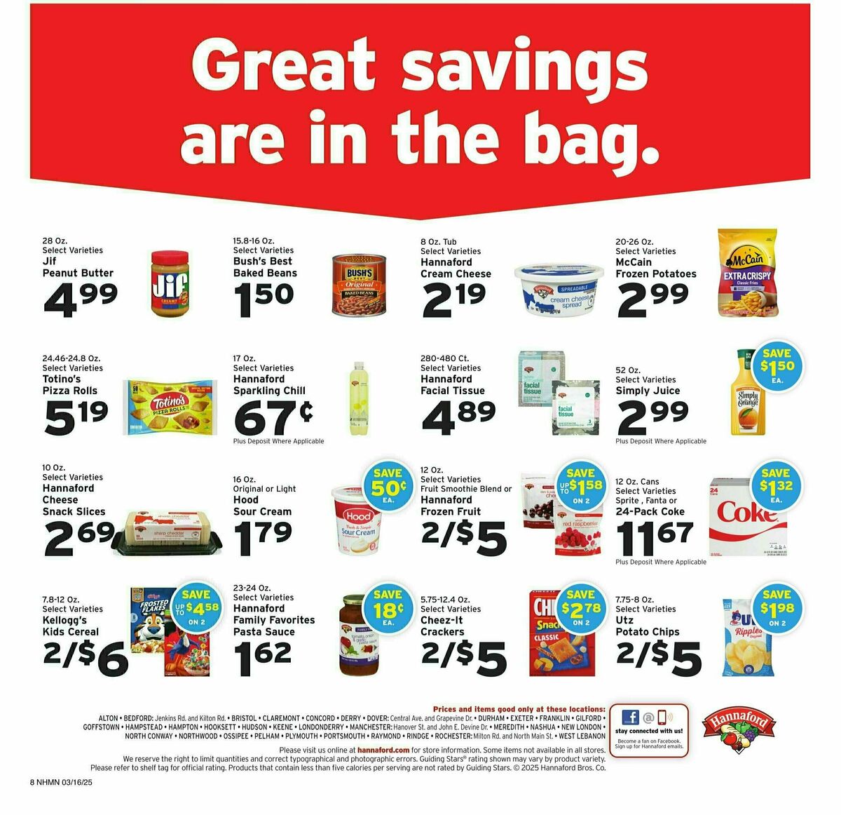 Hannaford Weekly Ad from March 16