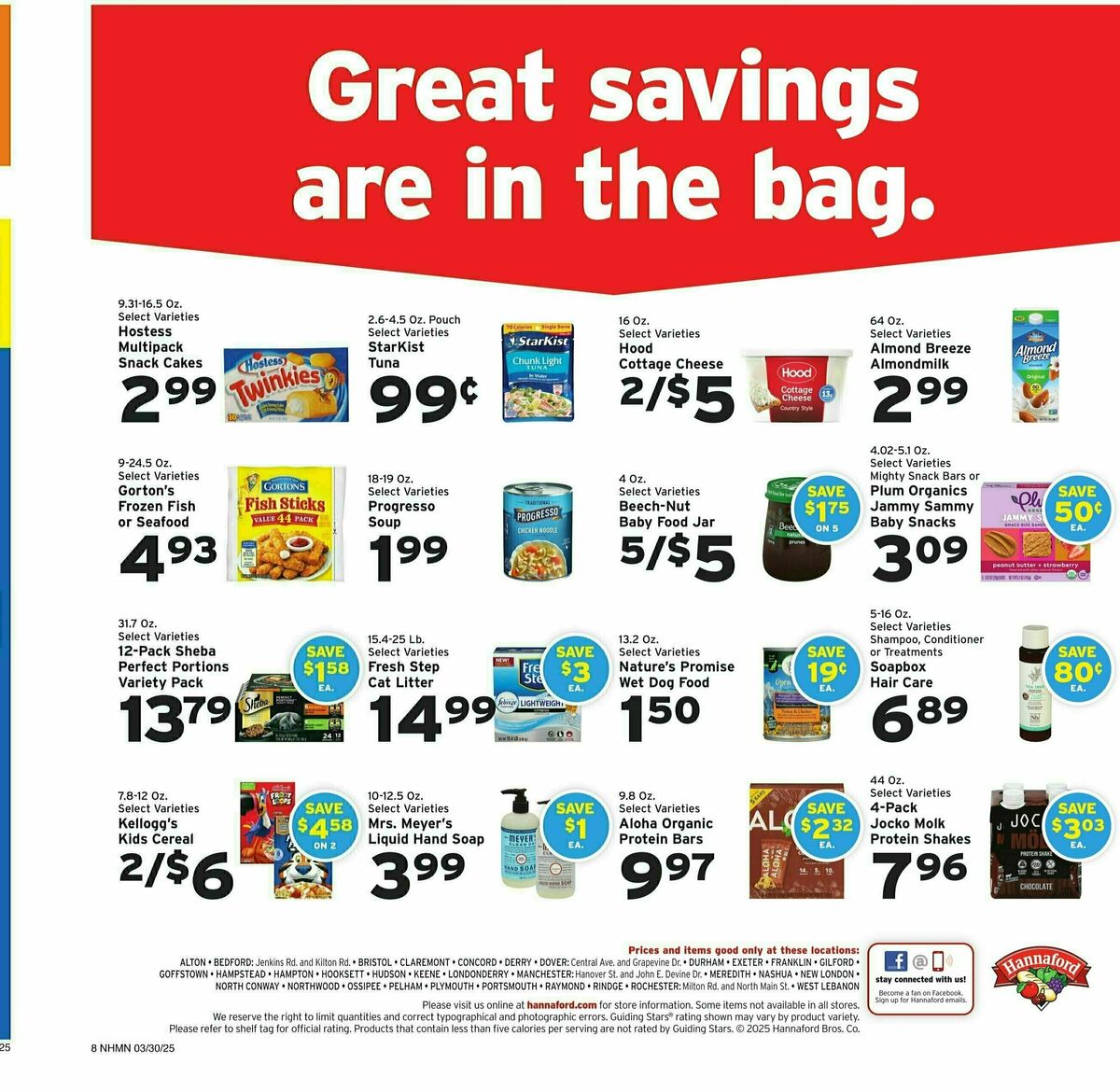 Hannaford Weekly Ad from March 30