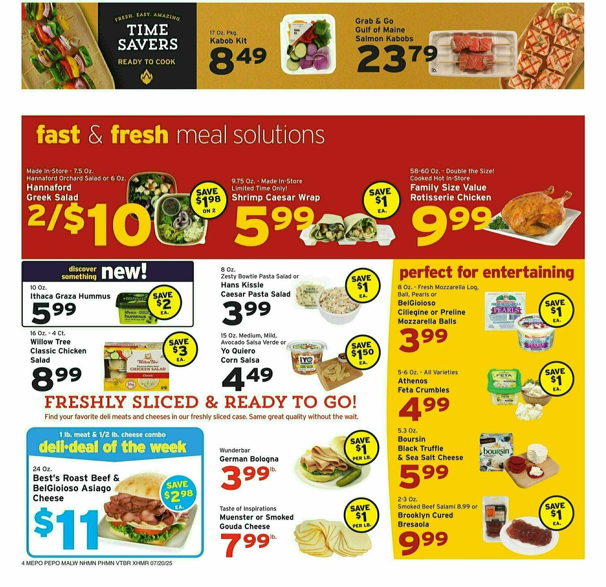 Hannaford Weekly Ad from July 20