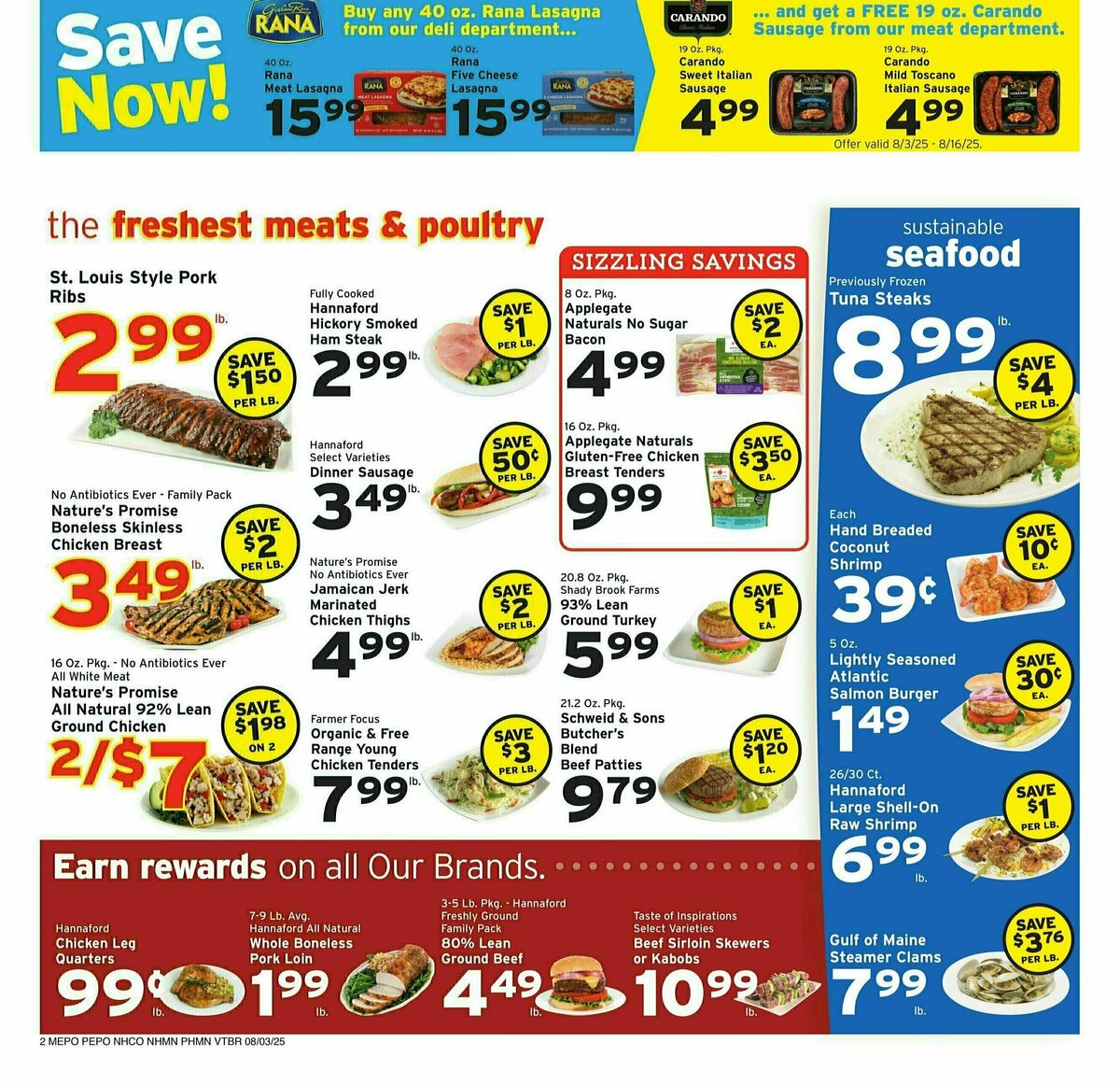 Hannaford Weekly Ad from August 3